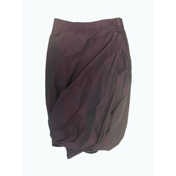 Pauw Amsterdam Purple Taffeta Gathered Designer Skirt size 2 - Picture 3 of 5